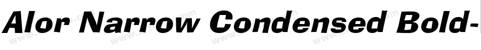 Alor Narrow Condensed Bold字体转换
